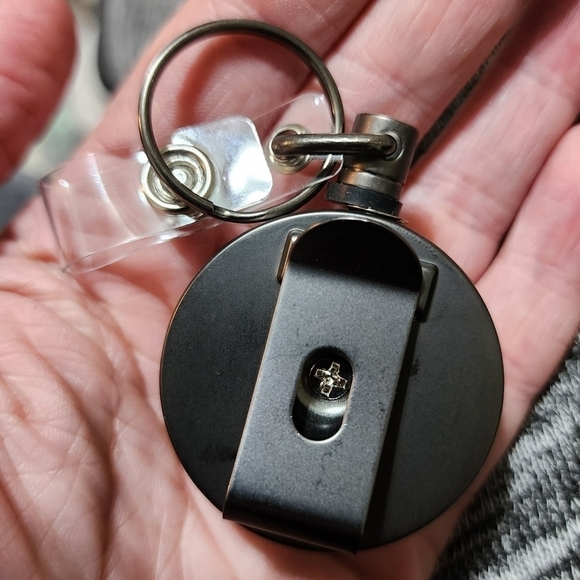 NEW Flower Pink White Enamel Rhinestone Badge Name Tag ID Clip Nurse Medical Job - Picture 7 of 11